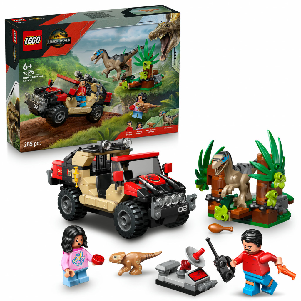 Lego® Únik pred raptorom v terénnom aute