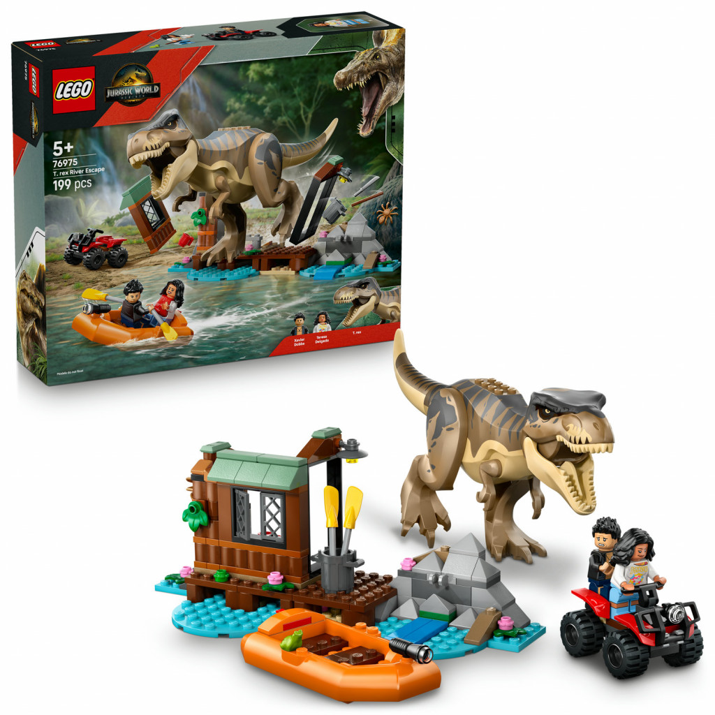 Lego® T-rex a útek po rieke