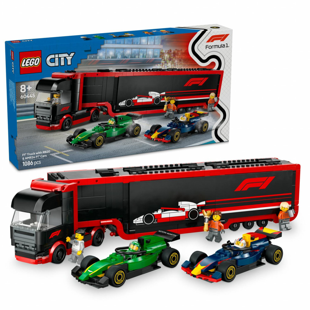 Lego® Kamión F1® s autami RB20 a AMR24 F1®