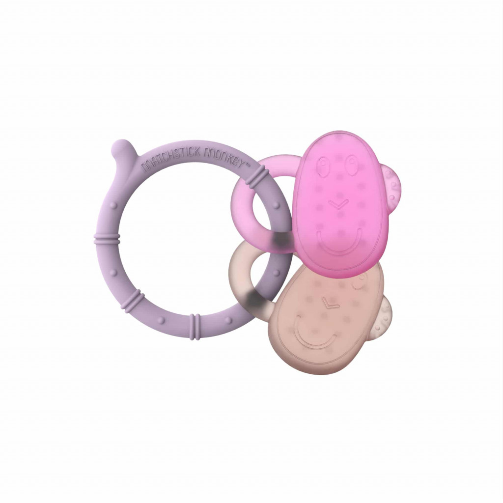 Matchstick Monkey Chladiace hryzadlo - original pink & dusty pink