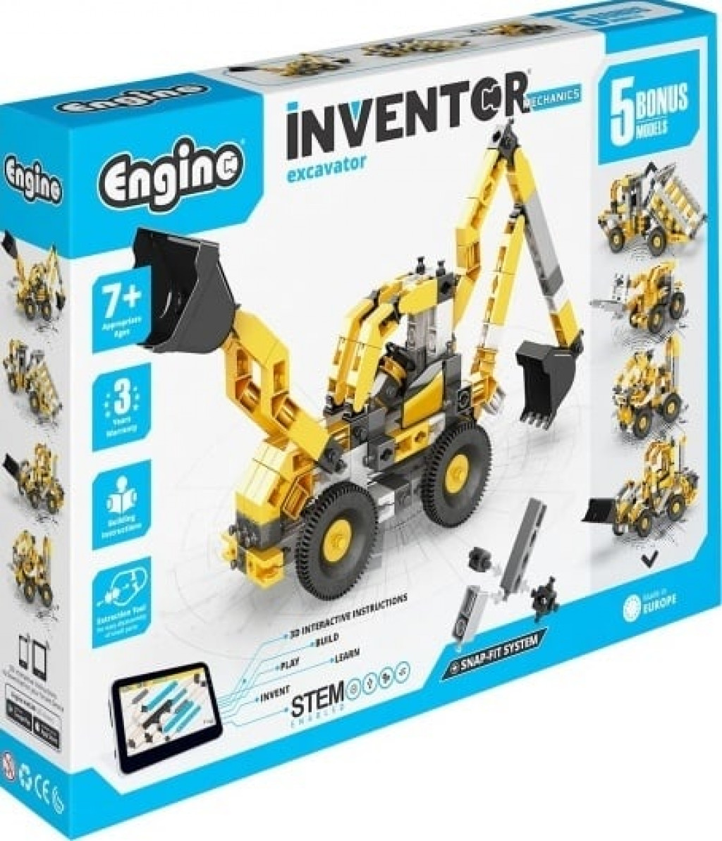 Engino Engino INVENTOR MECHANICS bager s 5 bonusovými modelmi