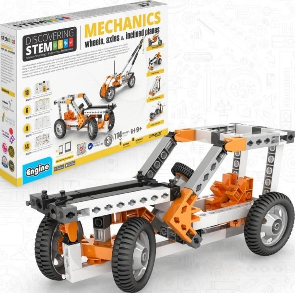 Engino Engino STEM MECHANICS: Kolesá, nápravy a naklonené roviny