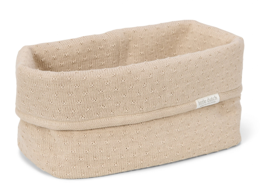 Little Dutch Košík pletený veľký Pure Soft Beige