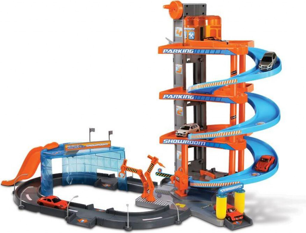 Bburago 2025online Bburago PLAY 1:43 Street Fire Mega Dealer Showroom garáž s dvoma autíčkami