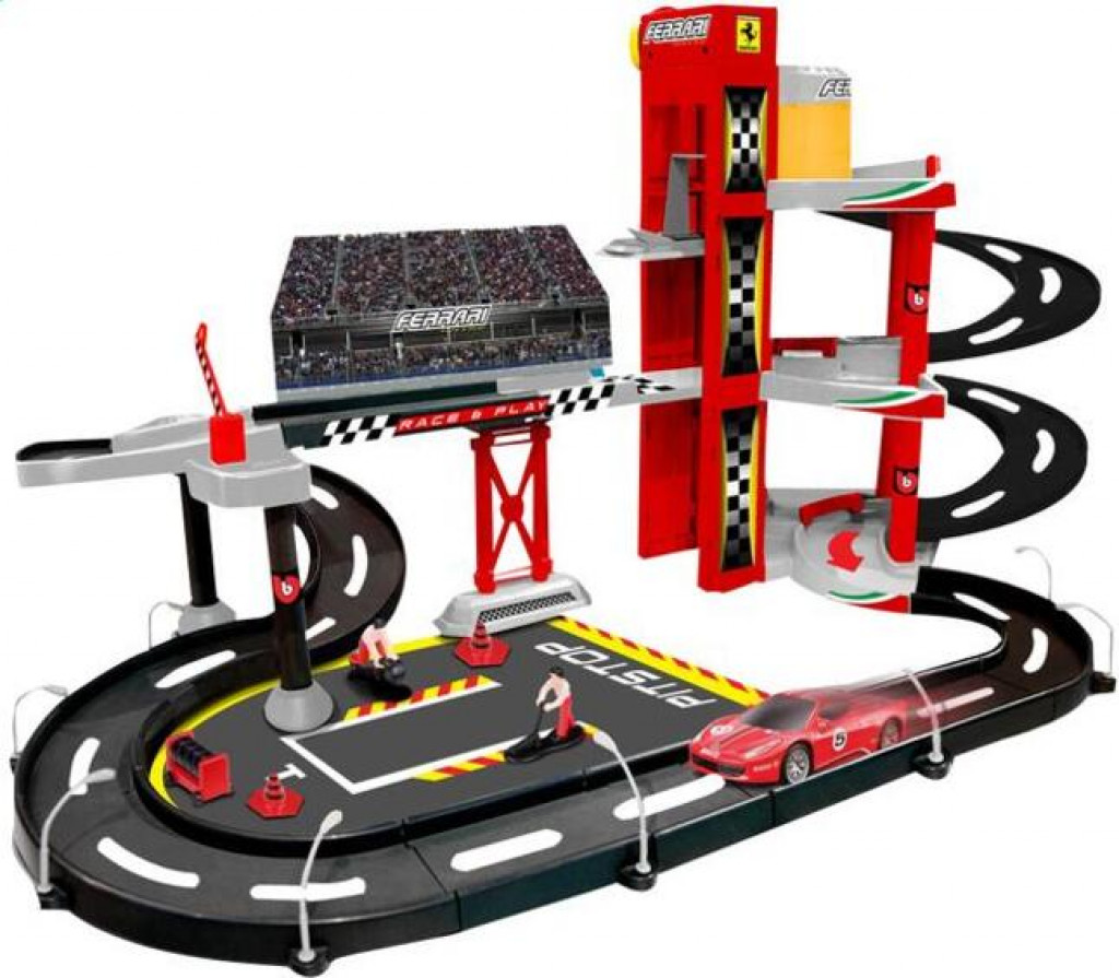 Bburago 2025online Bburago PLAY 1:43 Ferrari Race & Play garáž s jedným autíčkom 30197