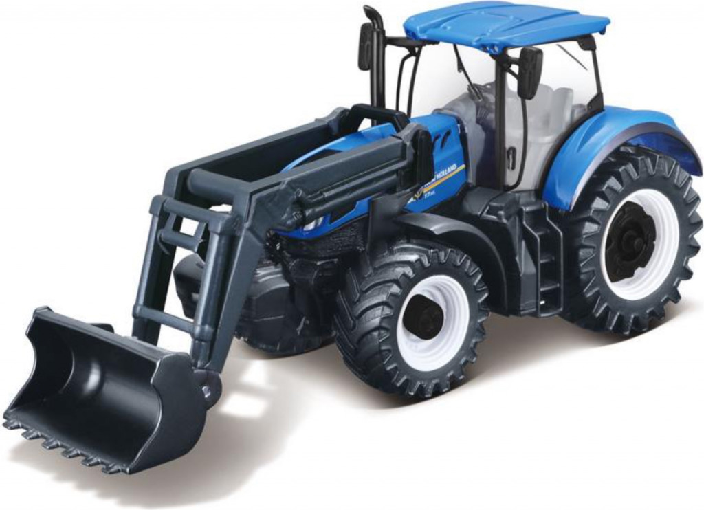 Bburago 2025online Bburago 10cm Farm Traktor New Holland s prednou lyžicou