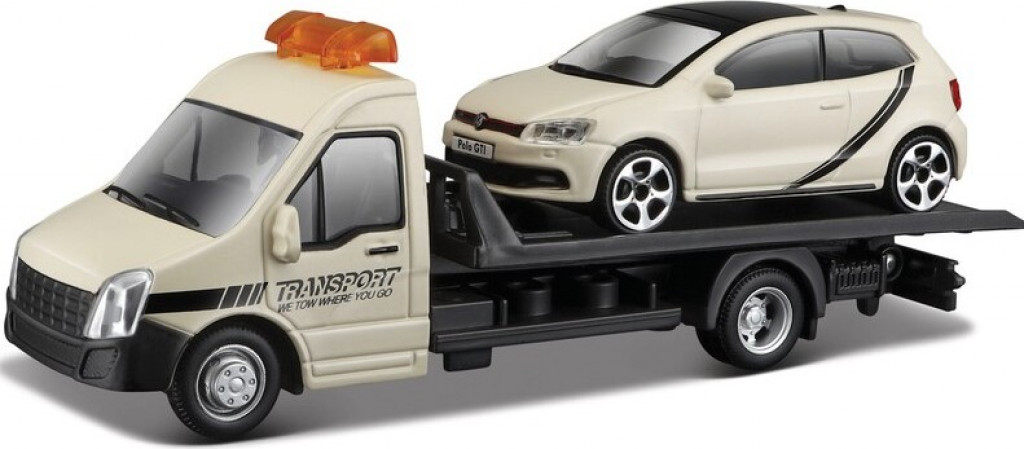 Bburago 2025online Bburago 1:43 Odťahovka + VW Polo GTI biele