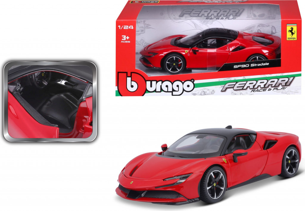 Bburago 2025online Bburago 1:24 Ferrari  TOP SF90 Stradale red