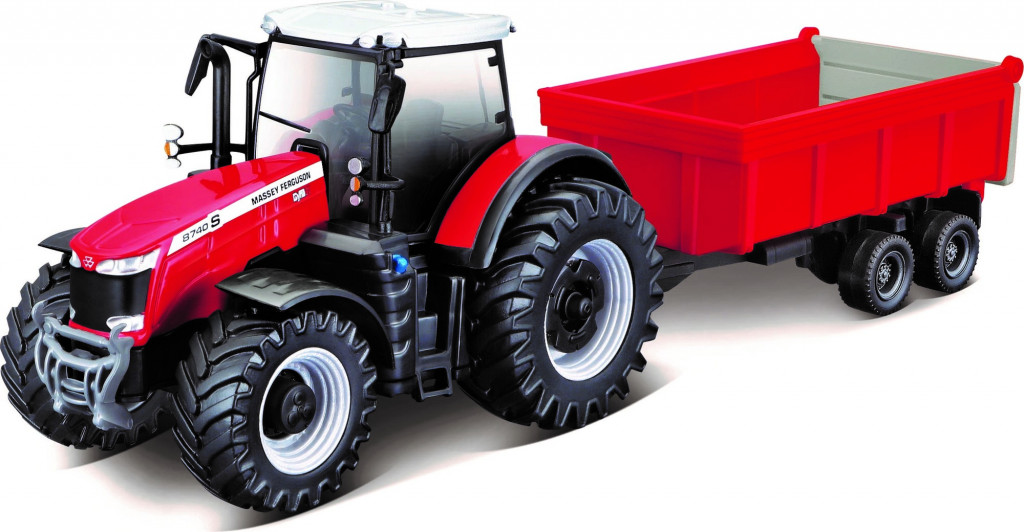 Bburago 2025online Bburago 1:50 Farm Traktor Massey FERGUSSON 8740S Tractor with Trailer