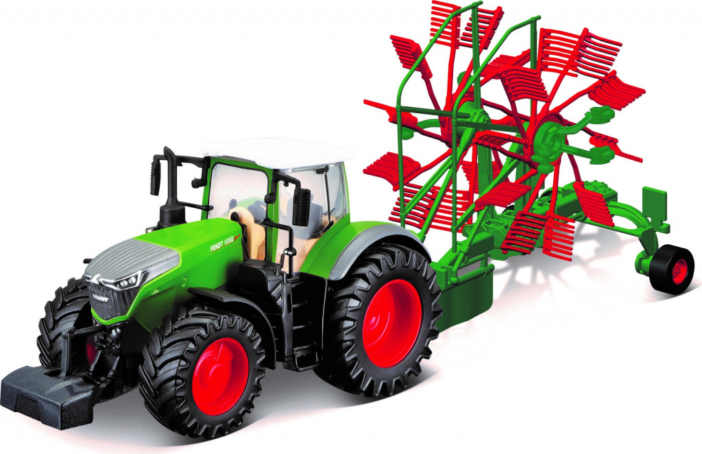 Bburago 2025online Bburago 1:50 Farm Traktor Fendt 1050 Vario with Whirl Rake