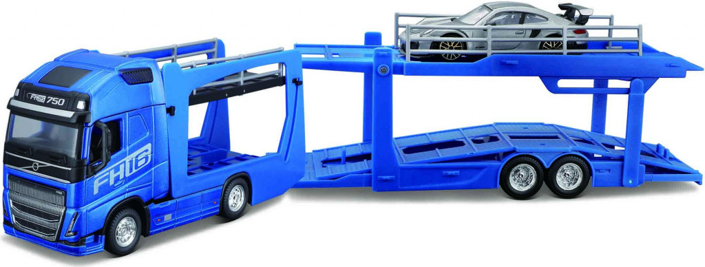 Bburago 2025online Bburago 1:43 STR FIRE Multicar Carrier - Volvo FH16 w/Porsche 911 GT2 RS