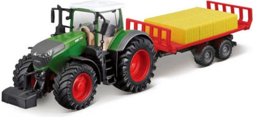Bburago 2025online Bburago 10cm Farm tractor Fendt 1050 with Bale Trailer