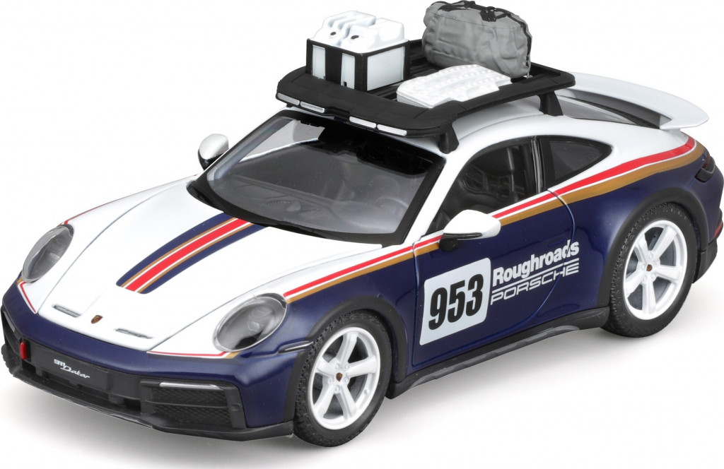 Bburago 2025new Bburago 1:24 Racing - Porsche 911 Dakar - Blue 953 Roughroads