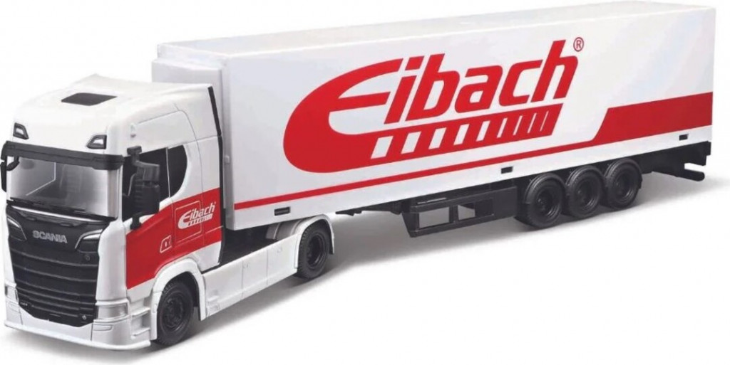 Bburago 2025online Bburago 1:43 Truck with trailer - Scania 770 S - White Trailer Eibach