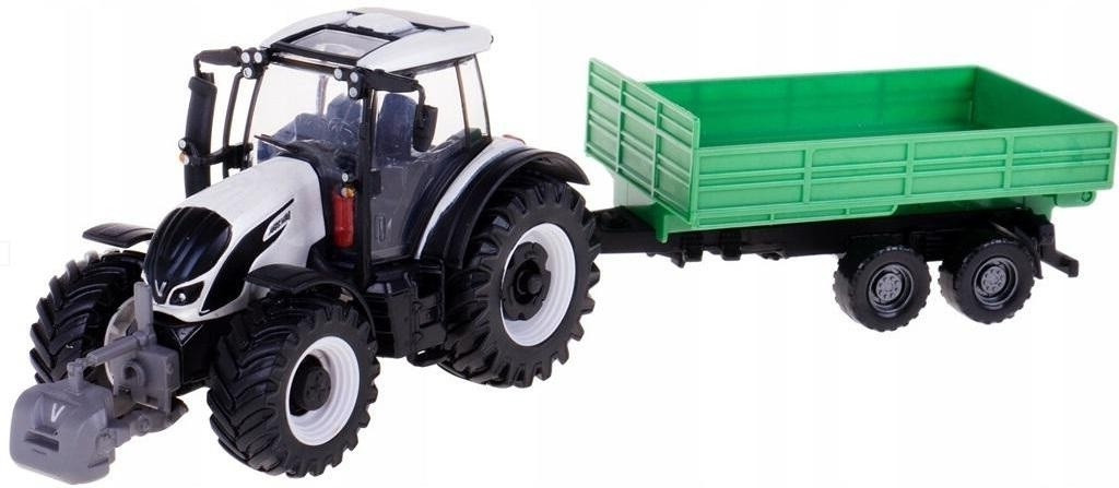 Bburago 2025online Bburago Farm 10cm Tractor with Trailer - Valtra N174 - Tipping Trailer