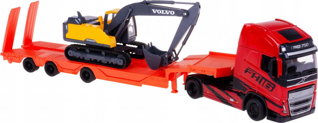 Bburago 2025online Bburago 1:43 Kamion Construction Volvo FH16 Globetrotter 750XXL s bagrom Volvo EC220E