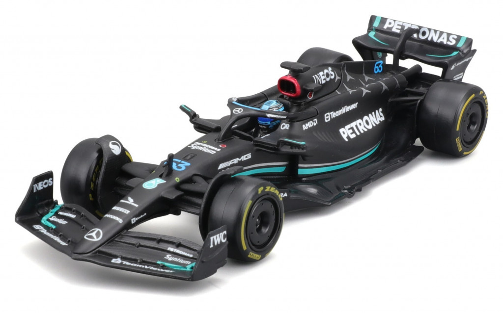 Bburago 2025new Bburago 1:43 RACE Formula F1 - Mercedes-AMG F1 W15 Performance (2024) #63 (George Russel)