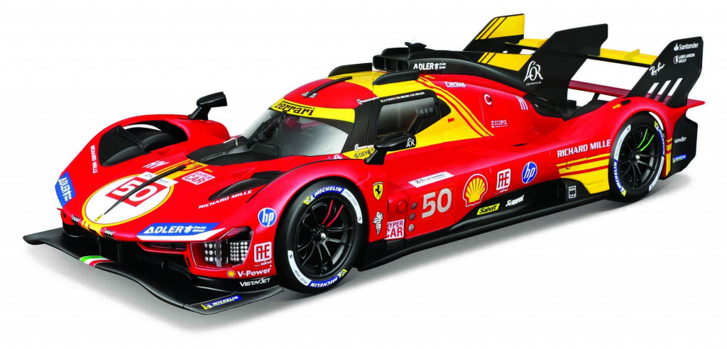Bburago 2025new Bburago 1:24 Ferrari  Racing - 499P LMH yellow nr.83 - 24h Le Mans Livery 2024