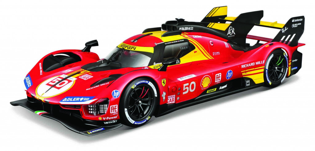 Bburago 2025new Bburago 1:18 Ferrari Racing 499P nr.50 Red 24H Le Mans Champion 2024