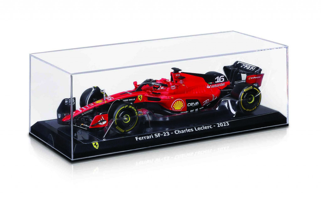 Bburago 2025new Bburago 1:24 Formula F1 Ferrari Scuderia SF-23 (2023) nr.55 Carlos Sainz  - Hard Case