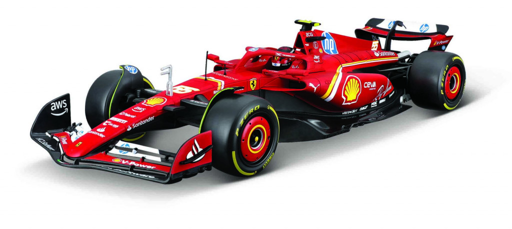 Bburago 2025new Bburago 1:18 Formula F1 Ferrari Scuderia SF-24(2024) nr.55 Carlos Sainz  - with driver