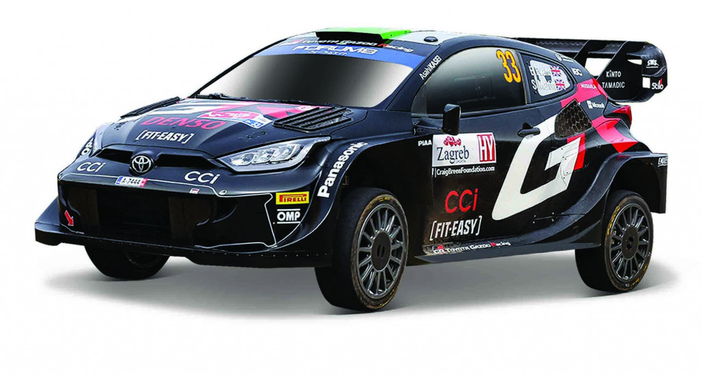 Bburago 2025new Bburago 1:43 Race Toyota GR Yaris Rally1 Hybrid Nr.33 (Evans) - in decorative box