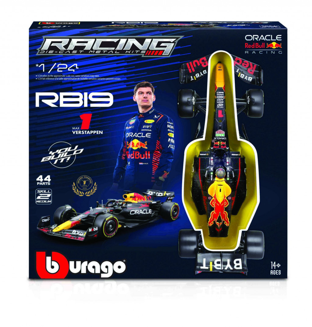 Bburago 2025new Bburago 1:24 RACE Formula F1 MODEL-KIT- Red Bull RB19(2023) #11 Sergio Pérez without stand