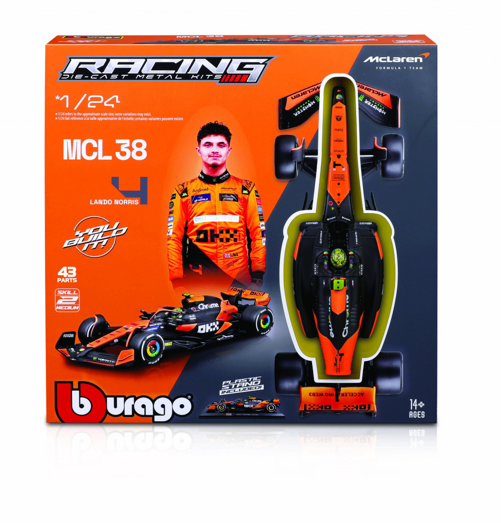 Bburago 2025new Bburago 1:24 RACE Formula F1 MODEL-KIT - McLaren F1 Team MCL38(2024) #81 (Oscar Piastr)