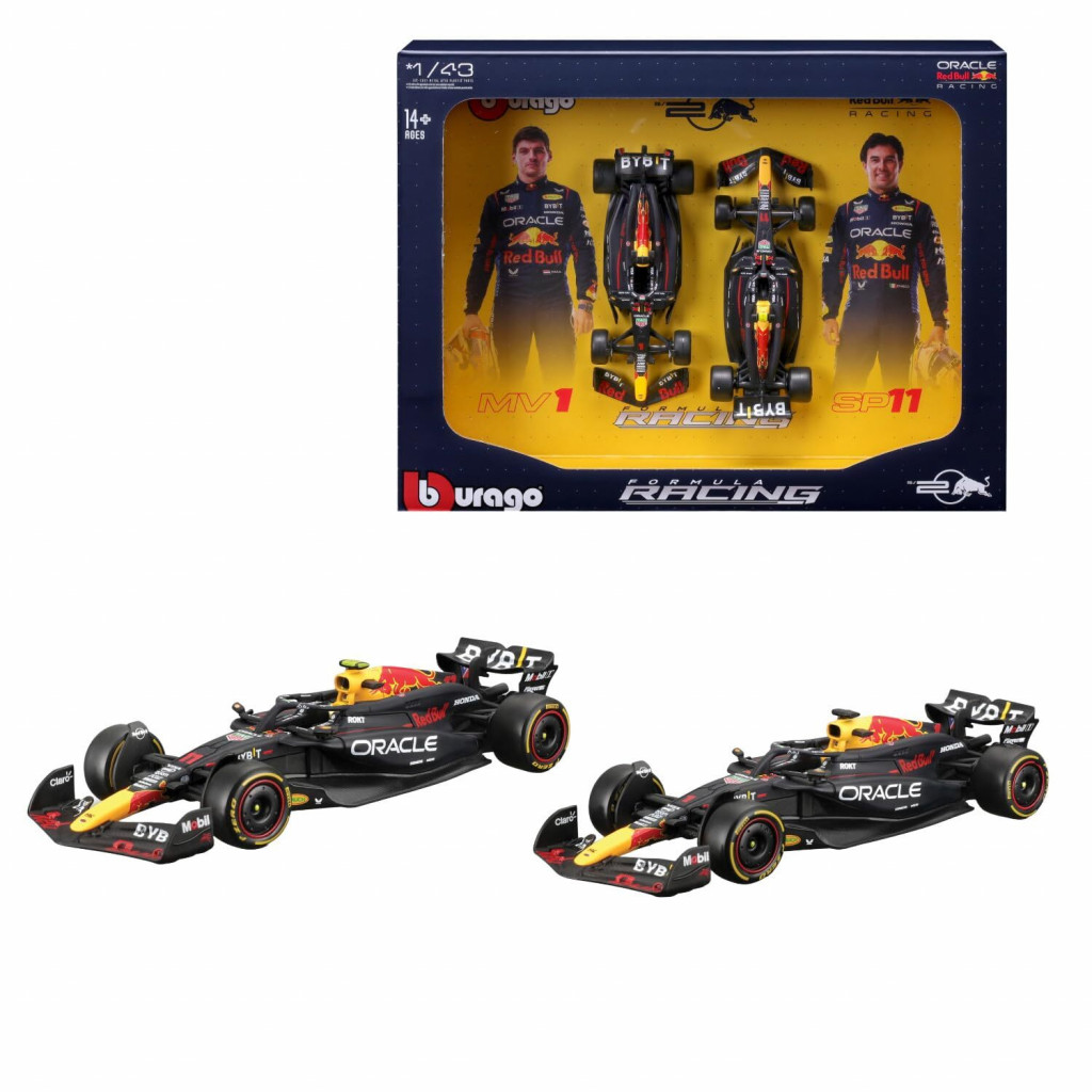 Bburago 2025new Bburago 1:43 RACE Formula F1 2PAC - Red Bull Racing RB20(2024) #1 M.Verstappen #11 S.Perez
