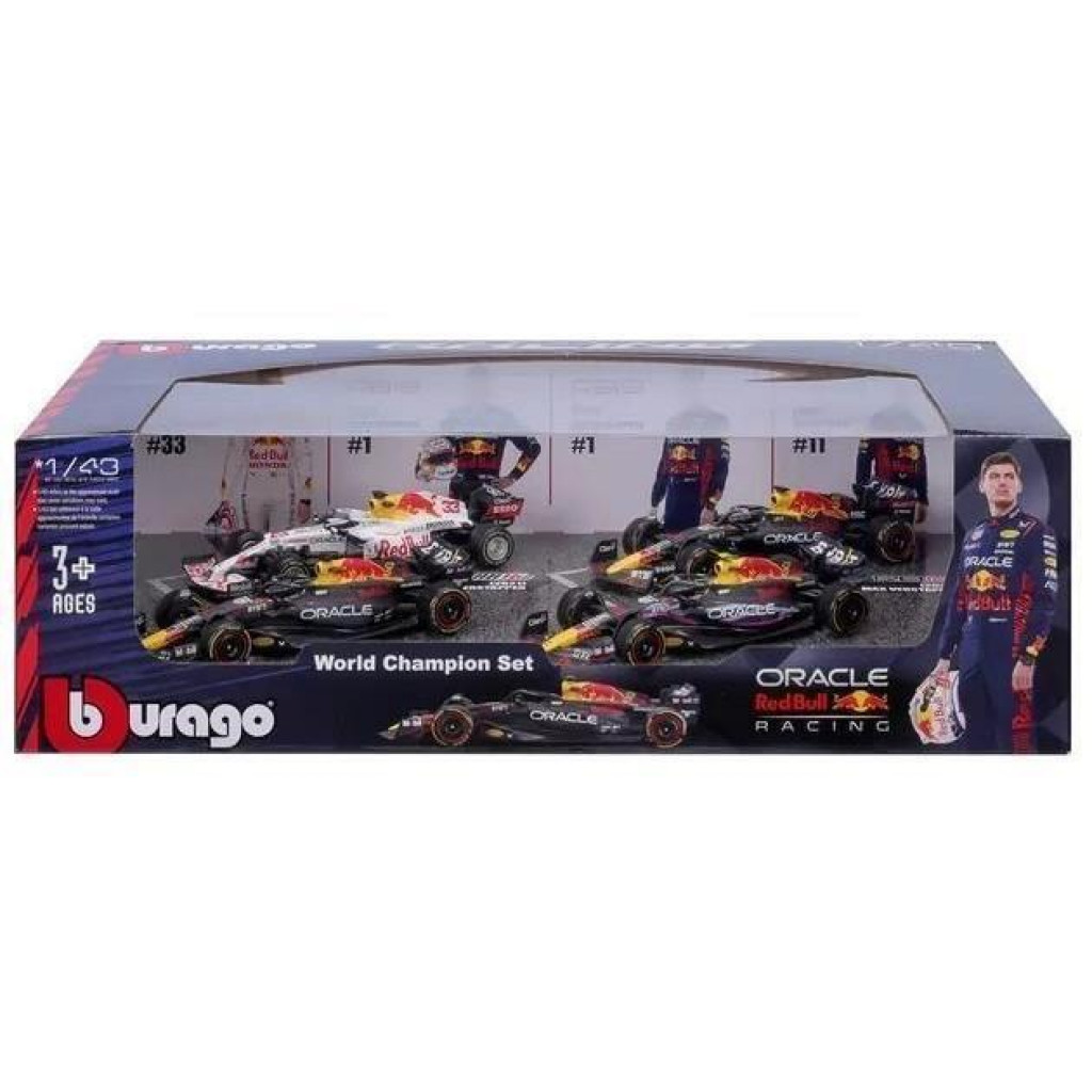 Bburago 2025new Bburago 1:43 RACE Formula F1 4PAC - Red Bull Racing RB20(2024) #1 M.Verstappen #11 S.Perez