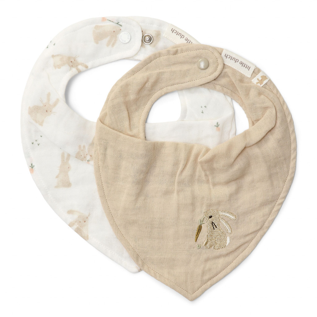 Little Dutch Podbradník bandana 2 ks Baby Bunny