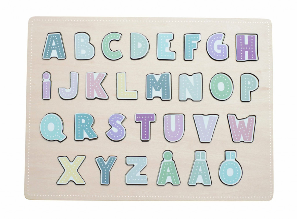 JaBaDaBaDo Drevené puzzle – Abeceda (ABC)