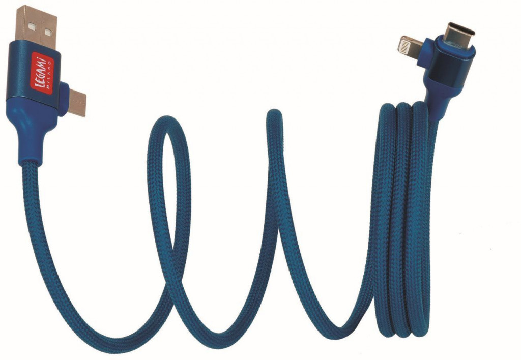 Legami Magnetický nabíjací kábel 4 v 1 Legami Magnetic 4-In-1 Charging Cable - Petrol