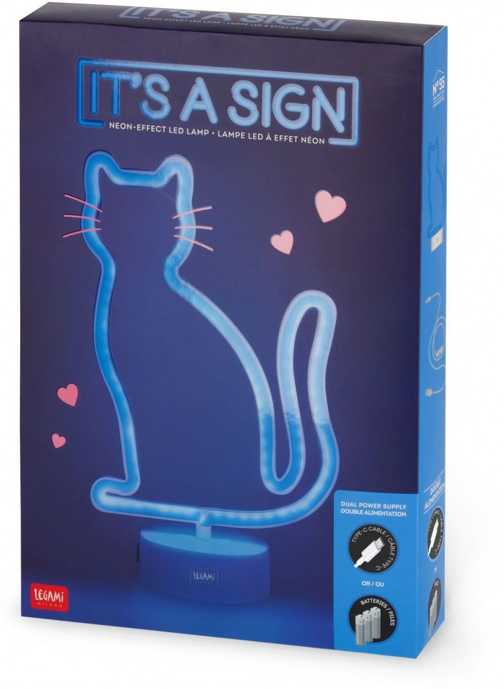 Legami LED lampička Legami Neon Effect LED Lamp - It'S A Sign - Kitty