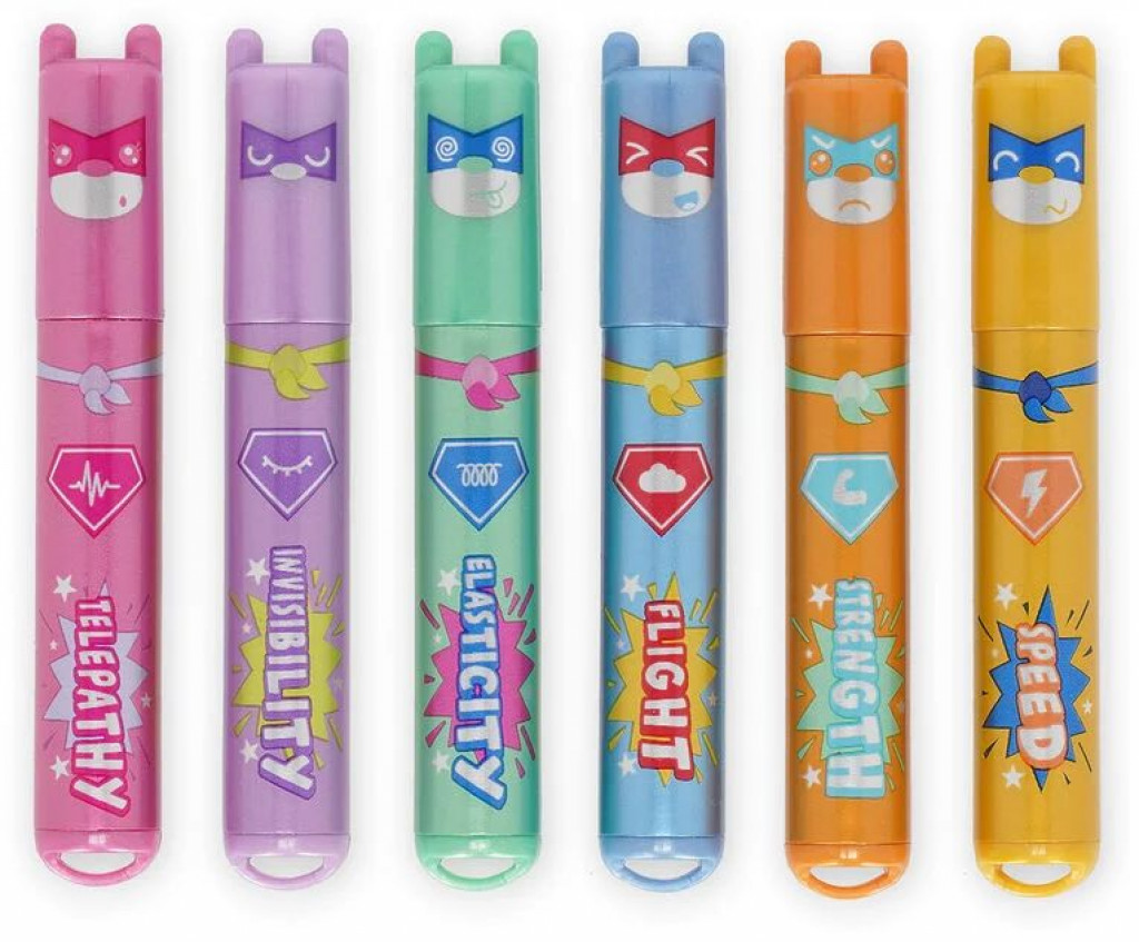 Legami Sada 6 zvýrazňovačov Legami Set Of 6 Mini Highlighters - Teddy'S Superpower