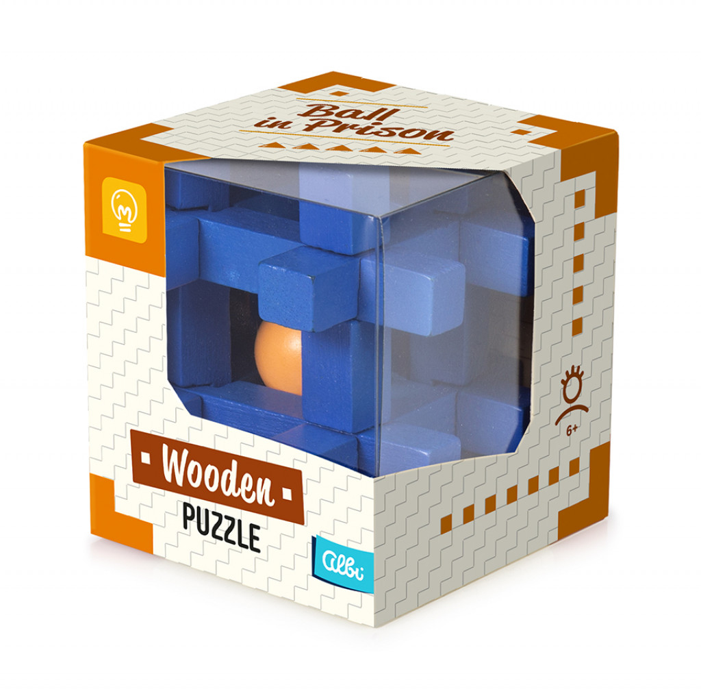 Albi Veľký drevený hlavolam - Klietka s guľou