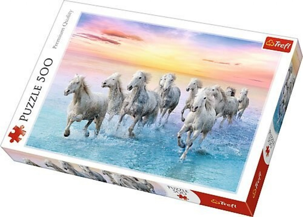 Trefl Trefl Puzzle Galop bielych koní 500