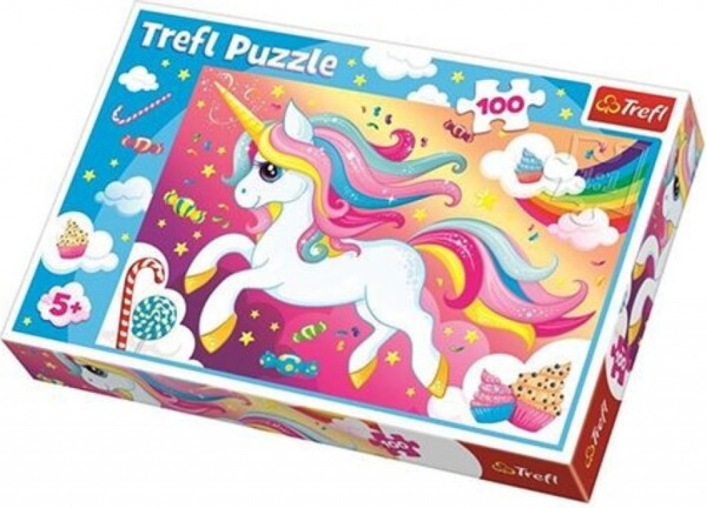 Trefl Trefl Puzzle 100 dielikov - Jednorožec so sladkosťami
