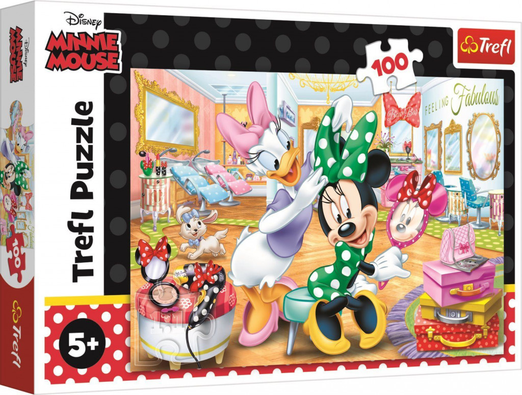 Trefl Trefl Puzzle 100 dielikov - Minnie v salóne krásy  Disney Minnie