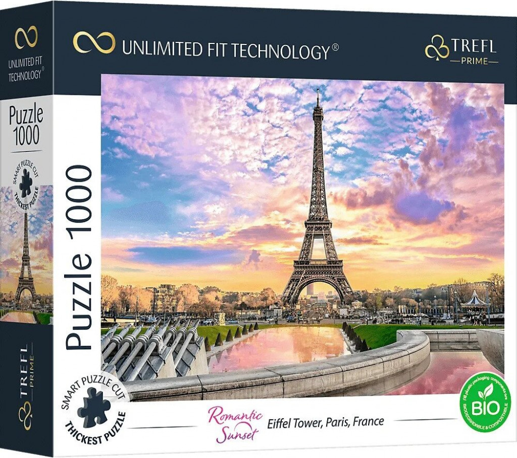 Trefl Trefl Prime puzzle 1000 UFT - Romantický západ slnka: Eiffelova veža v Paríži, Francúzsko