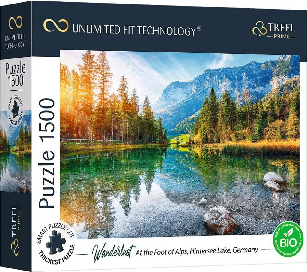 Trefl Trefl Prime puzzle 1500 UFT - Potulky: Na úpätí Álp, jazero Hintersee, Nemecko