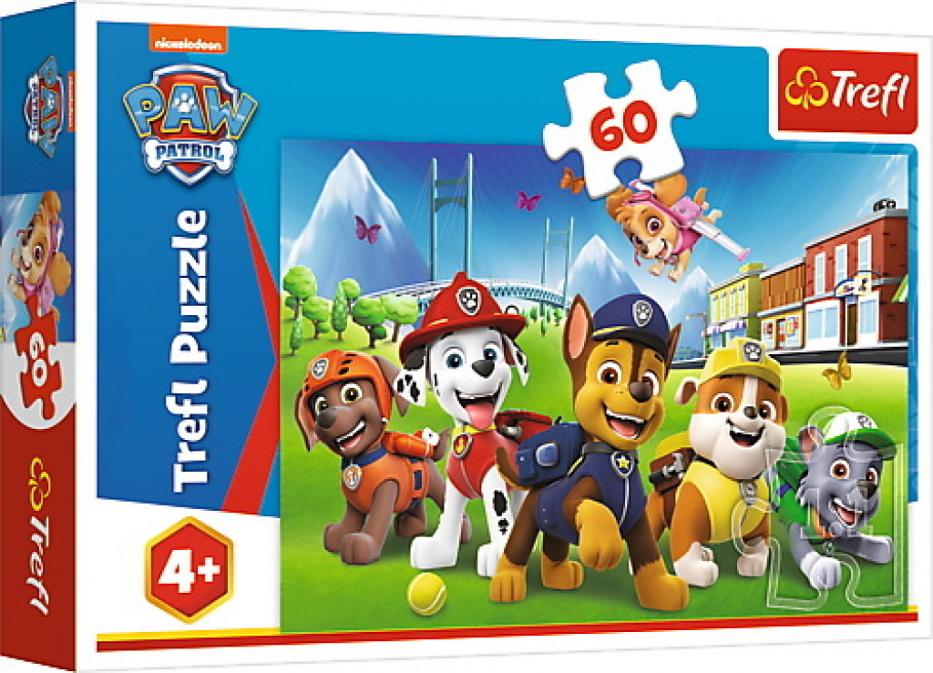 Trefl Trefl puzzle 60 dielikov - Paw Patrol v tráve / Viacom PAW Patrol