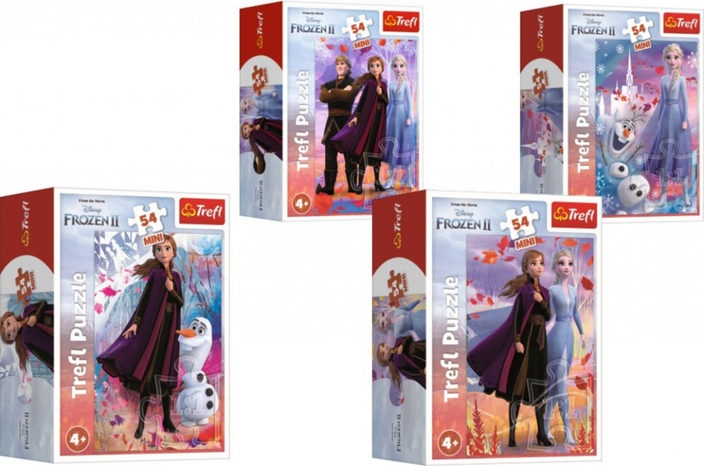 Trefl Trefl Minipuzzle 54 dielikov Frozen II 4 druhy