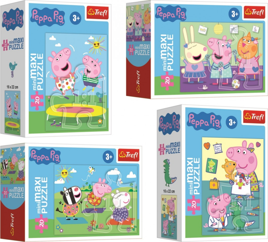 Trefl Trefl Puzzle 20 miniMAXI Peppa Pig, 4 druhy