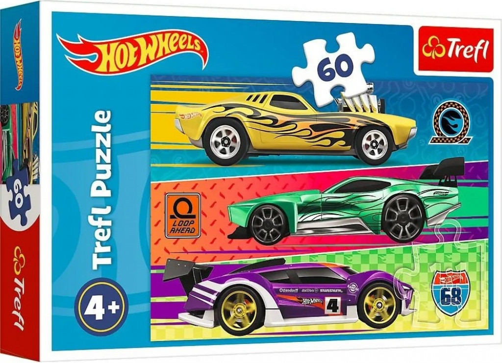 Trefl Trefl puzzle 60 dielikov - Hot Wheels Racing