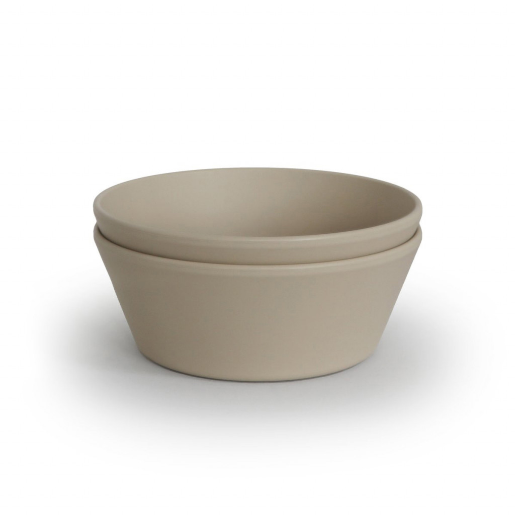 Mushie Okrúhle obedové misky mushie - vanilla
