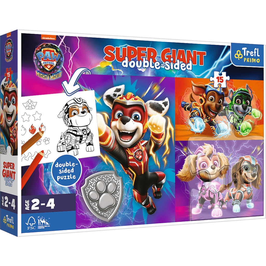 Trefl Trefl Puzzle 15 GIANT - Úžasný tím PAW PATROL