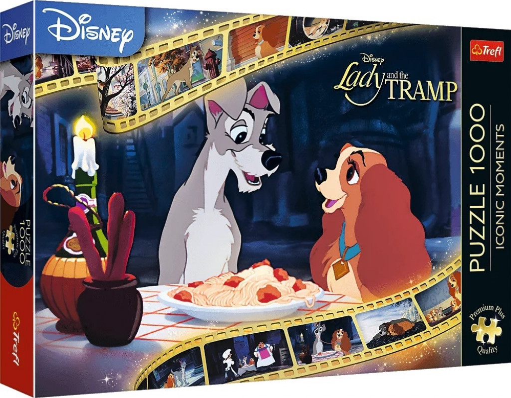 Trefl Trefl Puzzle 1000 Premium Plus Quality Ikonické momenty Lady and the Tramp