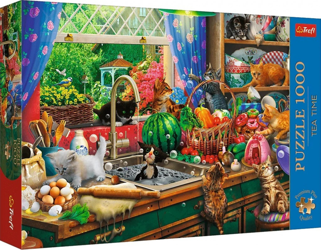 Trefl Trefl Puzzle 1000 Premium Plus Quality Tea Time Problémové mačiatka