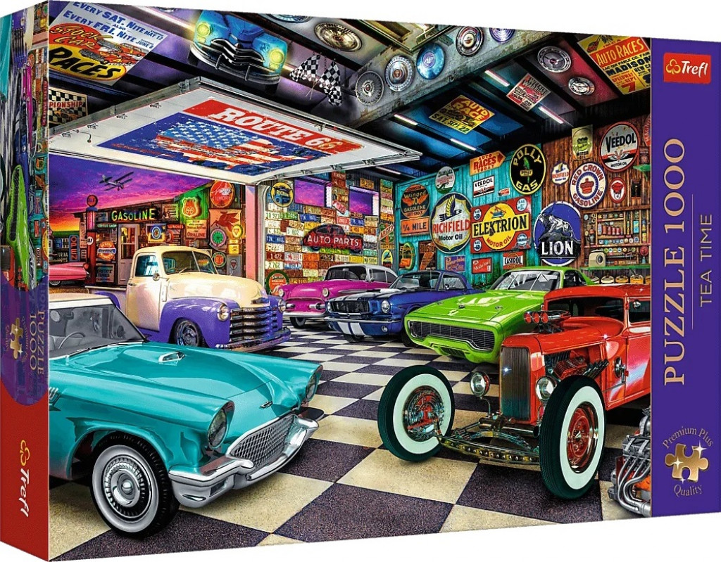 Trefl Trefl Puzzle 1000 Premium Plus Quality Tea Time Car Collector's Garage